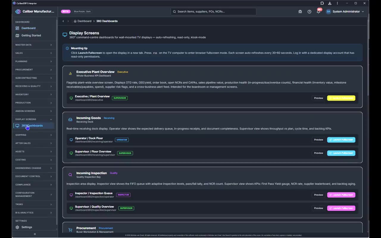 First frame: A tour through the dashboards
